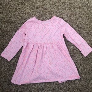 Pink hearts long sleeved dress